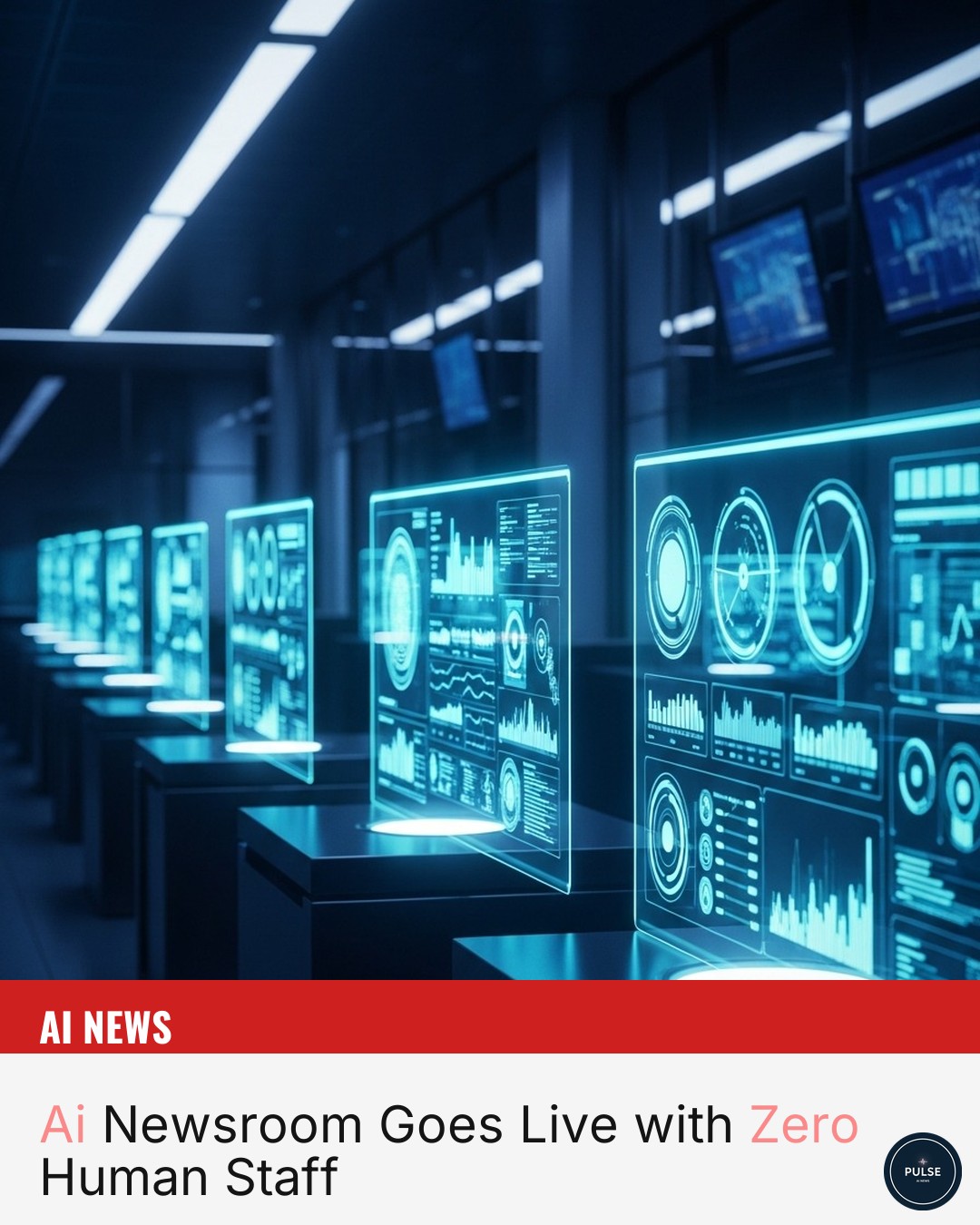 Instagram news graphic with a chyron-style headline bar